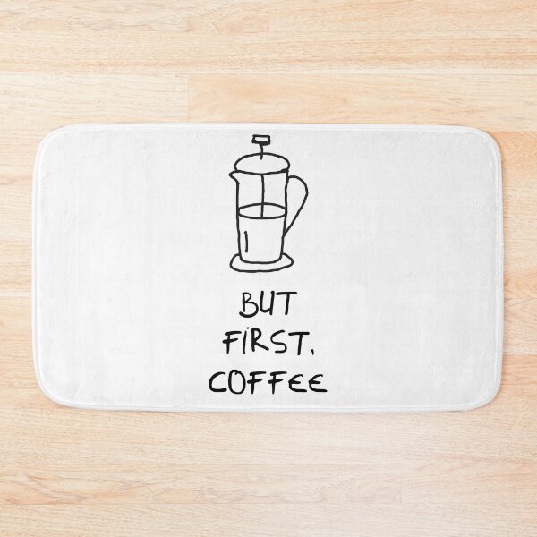 Item preview, Hand-Drawn 'But First, Coffee' French Press Minimalist Design designed and sold by Digital-Thought.
