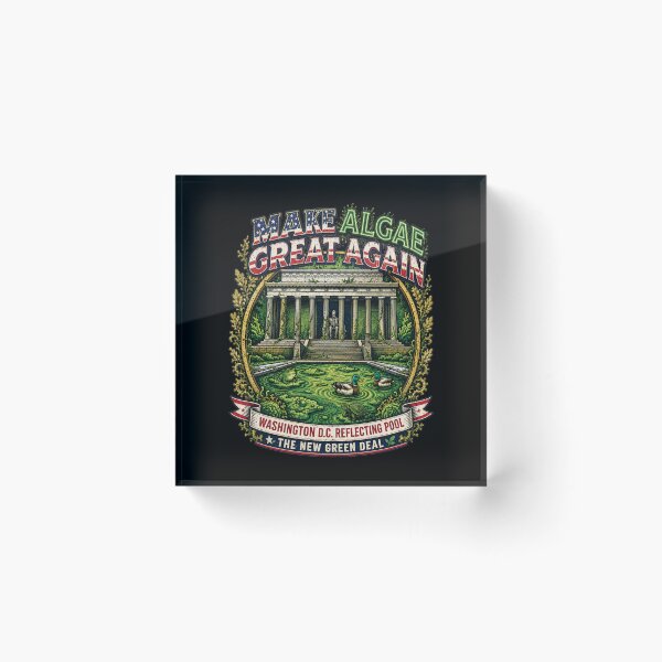 Item preview, Make ALGAE Great Again Washington D.C Reflecting Pool The New Green Deal Retro Let's Go ALGAE designed and sold by modoodles357.