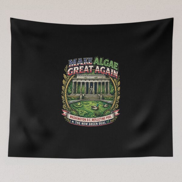 Item preview, Make ALGAE Great Again Washington D.C Reflecting Pool The New Green Deal Retro Let's Go ALGAE designed and sold by modoodles357.