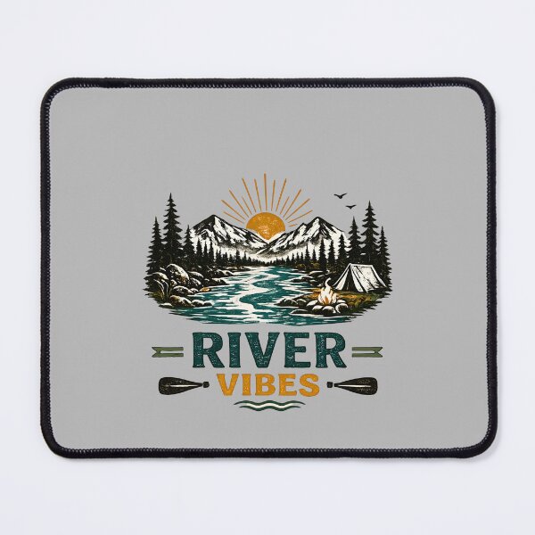 Item preview, River Vibes Vintage Outdoor Nature Graphic designed and sold by Lizavelle.