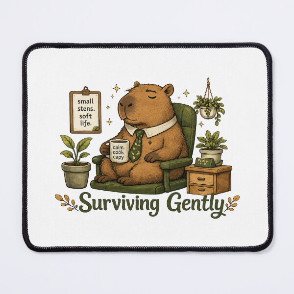 Item preview, Surviving Gently Capybara Soft Life designed and sold by -DEEWOLF-.