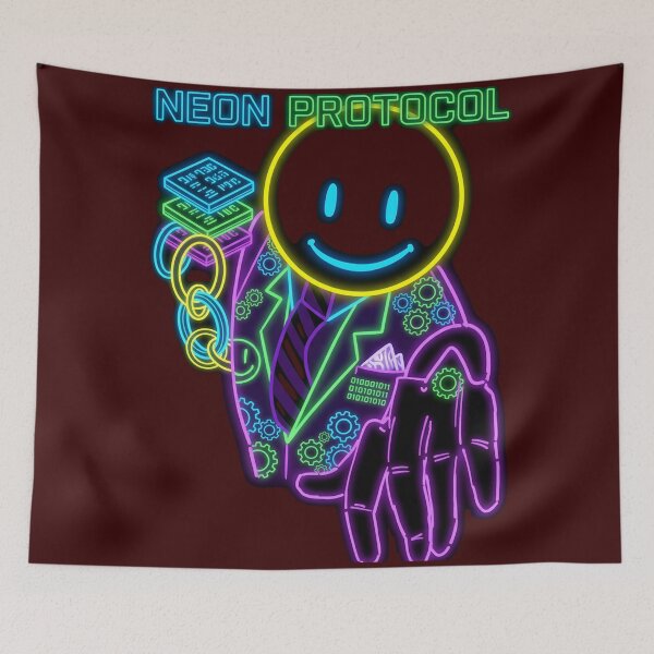 Item preview, Neon Protocol: Digital Cyber-Smile designed and sold by Tharaazu.