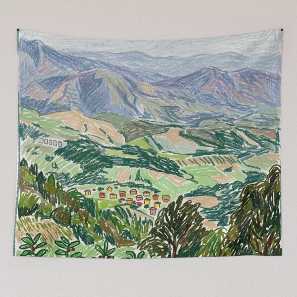 Item preview, Valley below, surrounded by mountains designed and sold by CristianCEB.