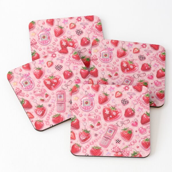 Item preview, Kawaii Strawberry Dreams Pattern  designed and sold by Aramdesing.