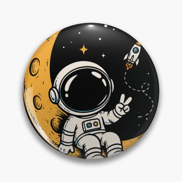 Item preview, Cute Astronaut on the Moon designed and sold by Mysthor-Designs.