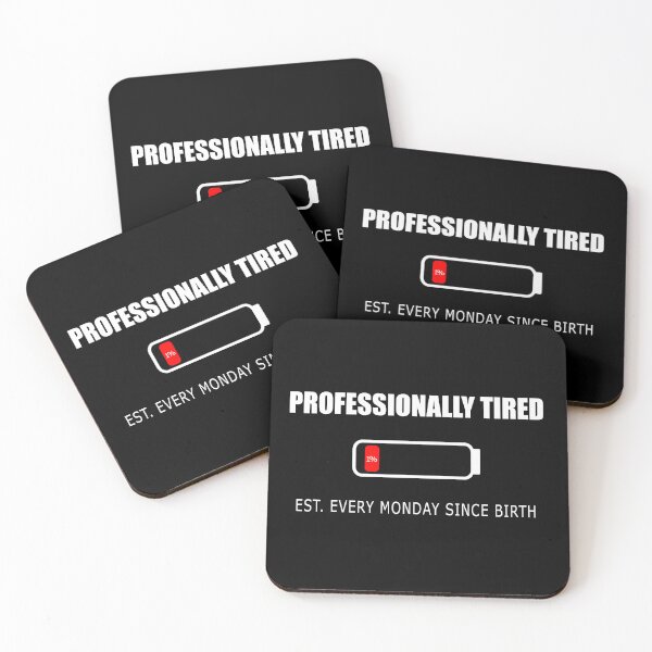 Item preview, Professionally Tired Shirt Funny  Work Burnout Gift — Low Battery 1%  Monday Humor Tee for Employee  Coworker Boss designed and sold by Dziridesign.