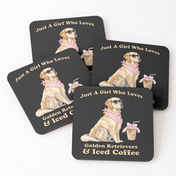 Item preview, Just a Girl Who Loves Golden Retrievers & Iced Coffee designed and sold by PawPlanetPro.