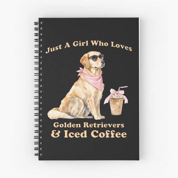 Item preview, Just a Girl Who Loves Golden Retrievers & Iced Coffee designed and sold by PawPlanetPro.