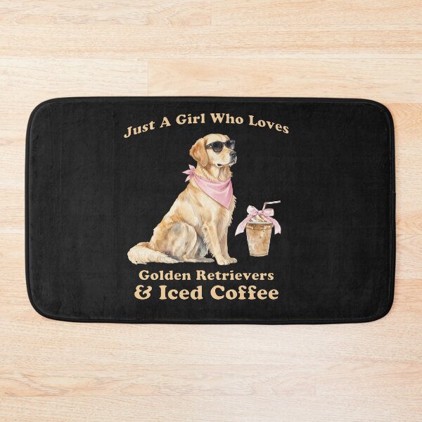 Item preview, Just a Girl Who Loves Golden Retrievers & Iced Coffee designed and sold by PawPlanetPro.