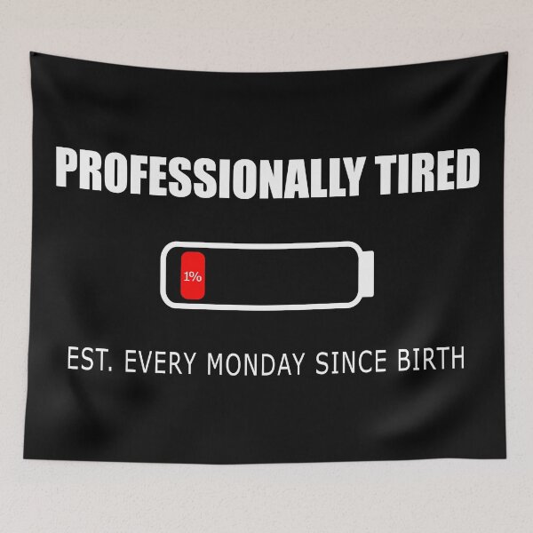 Item preview, Professionally Tired Shirt Funny  Work Burnout Gift — Low Battery 1%  Monday Humor Tee for Employee  Coworker Boss designed and sold by Dziridesign.