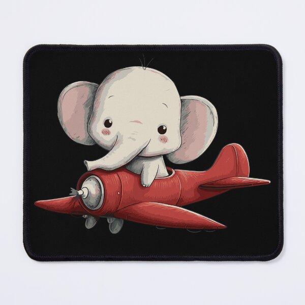 Item preview, Cute Baby Elephant Flying Red Airplane designed and sold by ClubVacay.
