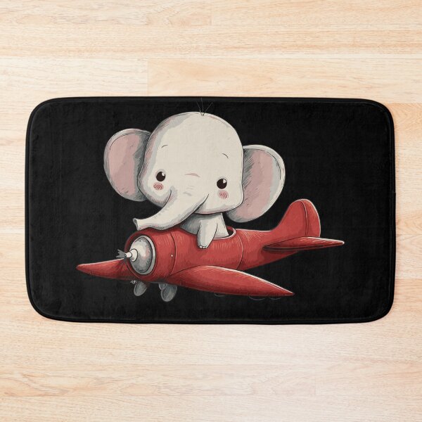Item preview, Cute Baby Elephant Flying Red Airplane designed and sold by ClubVacay.