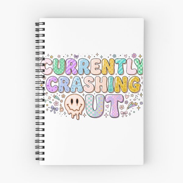 Item preview, Currently Crashing Out Funny Groovy Checkered Smile Face designed and sold by bilal sibgui.
