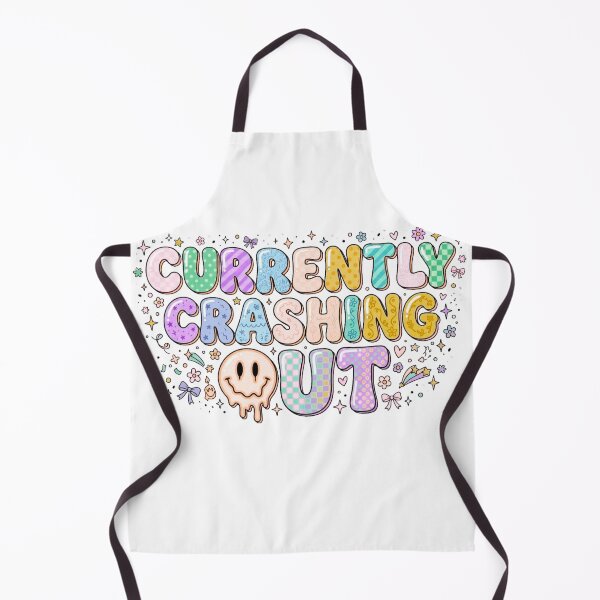 Item preview, Currently Crashing Out Funny Groovy Checkered Smile Face designed and sold by bilal sibgui.