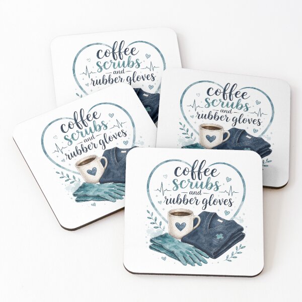 Item preview, Coffee Scrubs and Rubber Gloves Nurse Shirt | Cute RN CNA Nursing Coffee Lover Watercolor Medical T-Shirt Gift Classic T-Shirt  designed and sold by podlook.