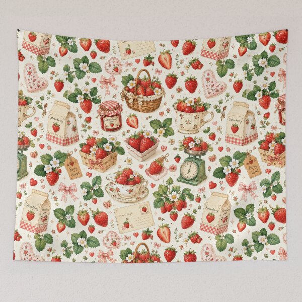 Item preview, Strawberry Picnic Feast Pattern  designed and sold by Aramdesing.