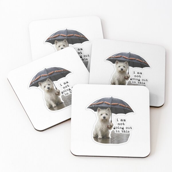Item preview, Westie in the rain designed and sold by dangerraccoon.