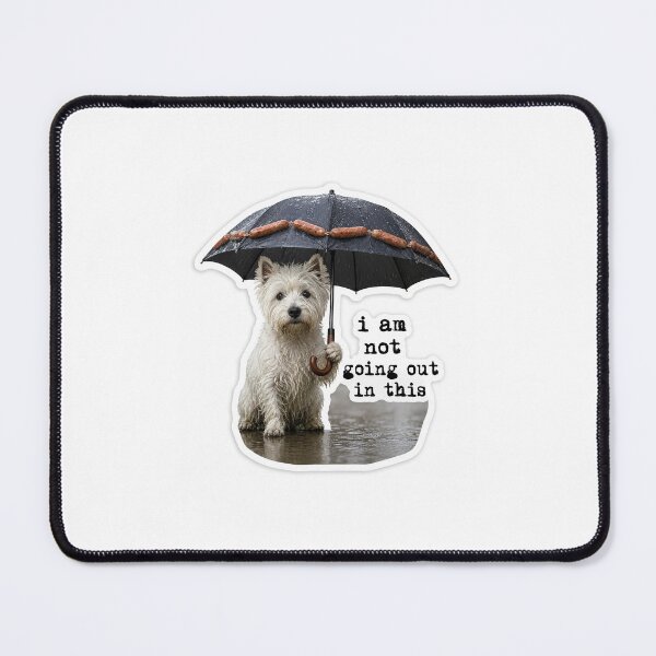 Item preview, Westie in the rain designed and sold by dangerraccoon.