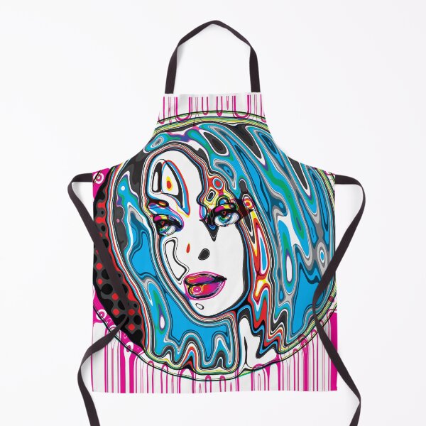 Item preview, Op-Inspired Abstract Pop Portrait in Vibrant Colors designed and sold by cremedecolor.