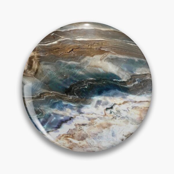 Item preview, Blue, White And Cinnamon Brown (Faux) Marble Art designed and sold by DEC02.