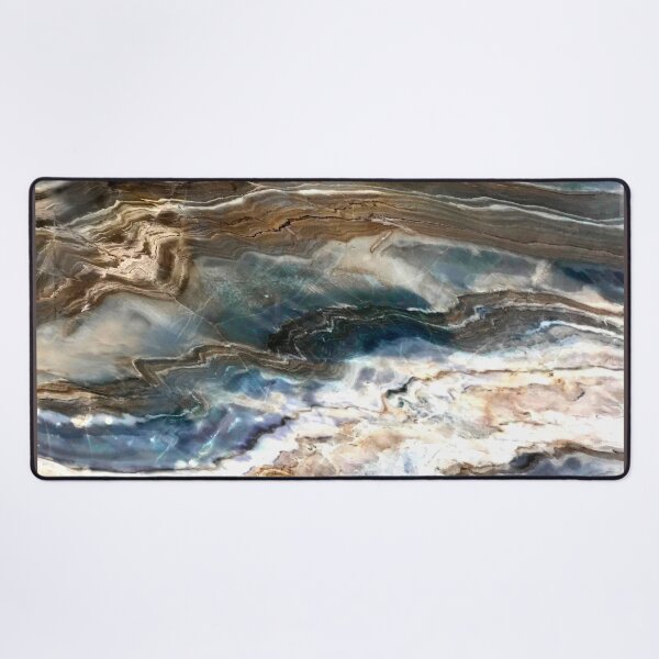 Item preview, Blue, White And Cinnamon Brown (Faux) Marble Art designed and sold by DEC02.