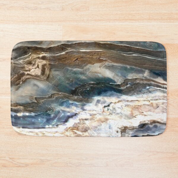 Item preview, Blue, White And Cinnamon Brown (Faux) Marble Art designed and sold by DEC02.