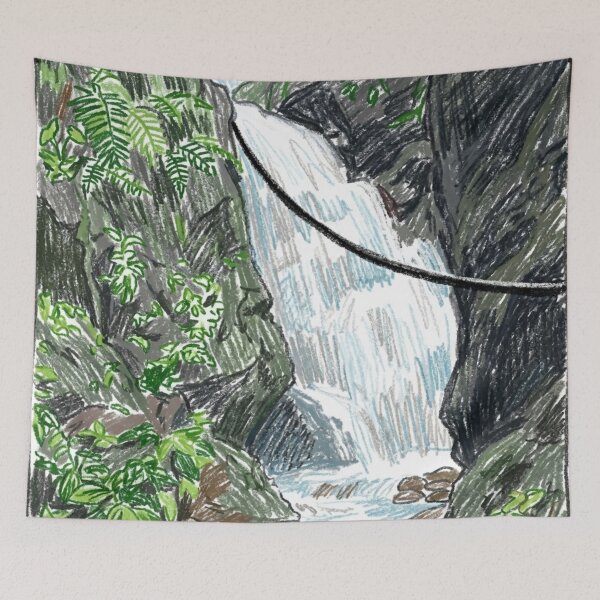 Item preview, Hidden waterfall in the jungle designed and sold by CristianCEB.