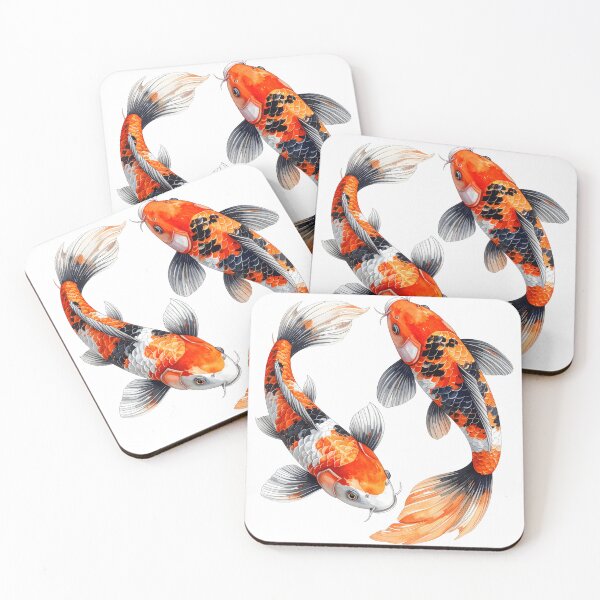 Item preview, Japanese Koi Fish Yin Yang Watercolor Design designed and sold by BetweenForms.