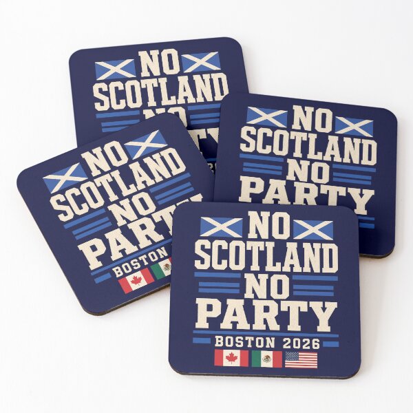 Item preview, No Scotland No Party Boston 2026 Football Fan Scottish World Cup Host City Expat Soccer Supporter designed and sold by Kovav.