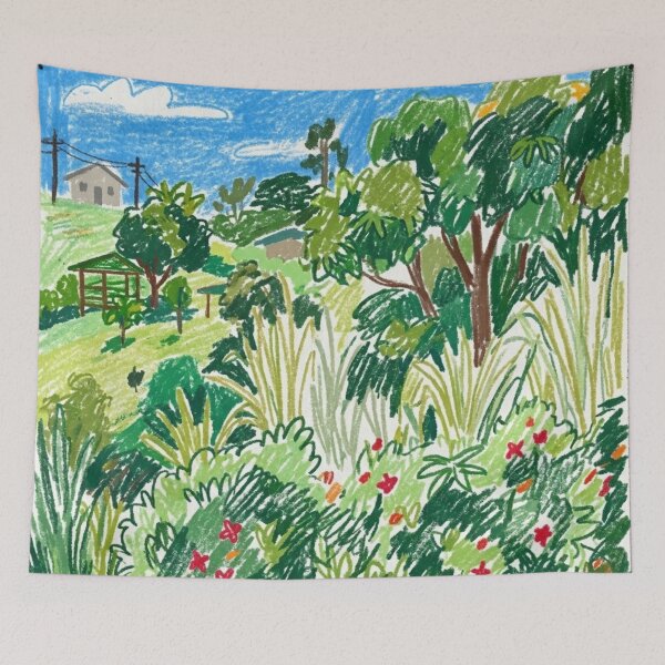 Item preview, A peaceful day among flowers and trees designed and sold by CristianCEB.