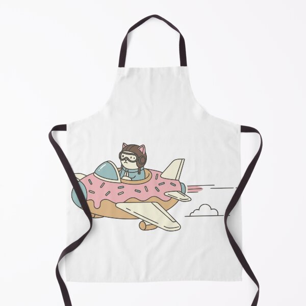 Item preview, Cute Cat Pilot Flying Pink Donut Airplane designed and sold by Amir Faysal.