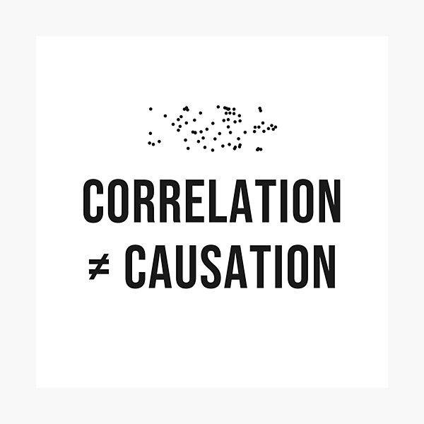 Item preview, Correlation Does Not Imply Causation Stats Humor designed and sold by Significant-Figures.