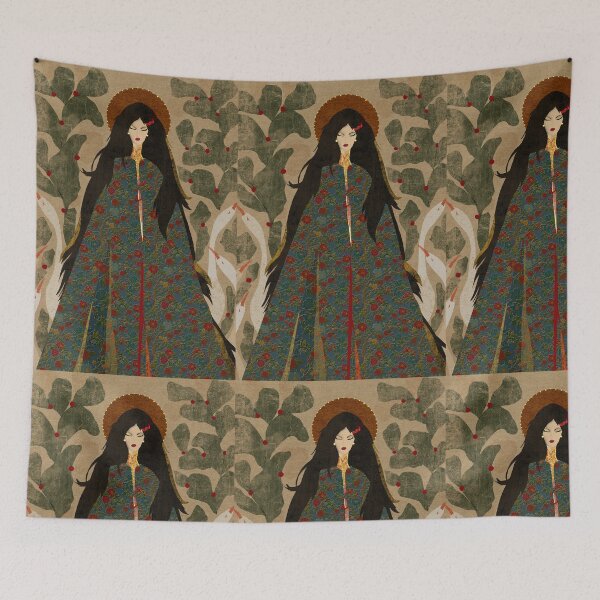 Item preview, Chinese princess vintage chinoiserie dress pattern designed and sold by SILVERAPPLE.