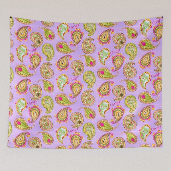 Item preview, Paisley and daisy, resist! designed and sold by TheArtOfNata.