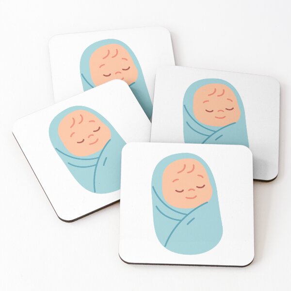 Item preview, Sleeping Baby Swaddled in Blue designed and sold by debbiebento.