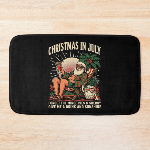 Item preview, Christmas In July – Funny Santa Beach Shirt Cute Summer Holiday Gift Forget Milk and Cookies V11 designed and sold by DarylWelsh2024.