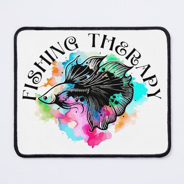 Item preview, Fishing Therapy Watercolor Betta Fish Art  designed and sold by AXENT Designs.