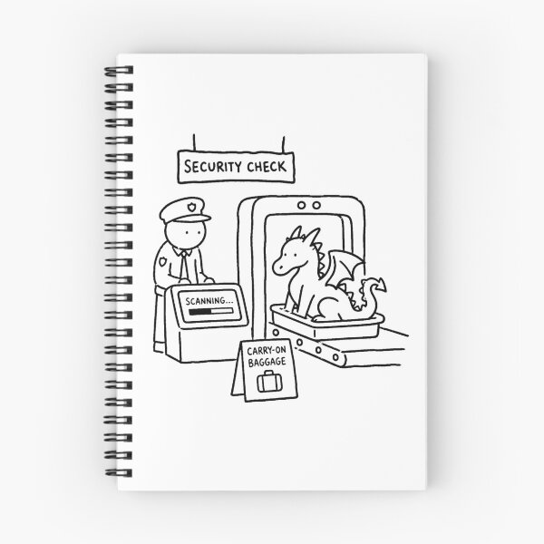 Item preview, Funny Dragon Airport Security Check Travel Humor Design designed and sold by MonkiFlipp.
