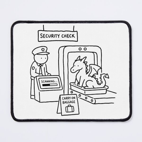Item preview, Funny Dragon Airport Security Check Travel Humor Design designed and sold by MonkiFlipp.