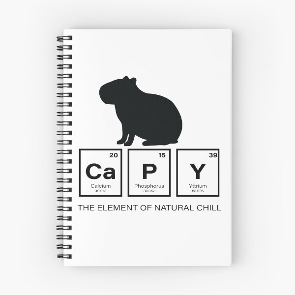 Item preview, Capy - The Element of Natural Chill | Funny Capybara Chemistry Pun designed and sold by imaginariun.