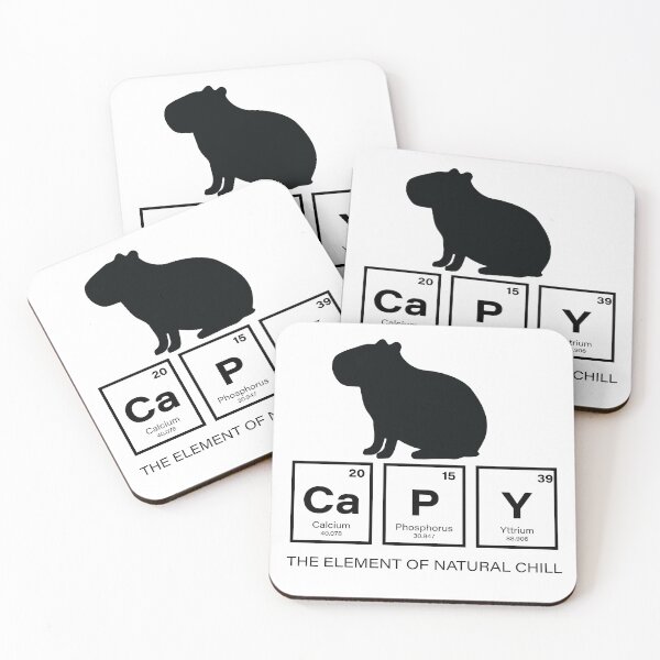 Item preview, Capy - The Element of Natural Chill | Funny Capybara Chemistry Pun designed and sold by imaginariun.