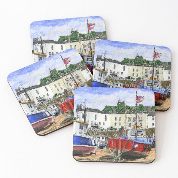 Item preview, Yr Harbwr yn Ninbych-y-Pysgod, Sir Benfro, De Cymru - The Harbour in Tenby, Pembrokeshire, South Wales designed and sold by LymphomaLass.