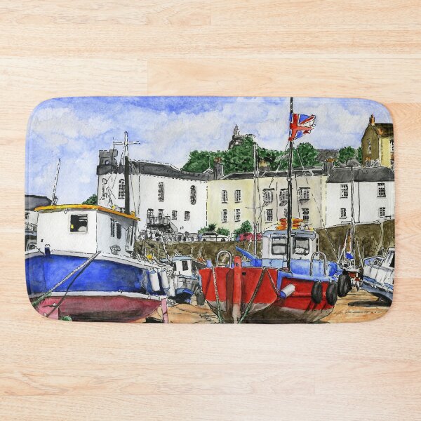 Item preview, Yr Harbwr yn Ninbych-y-Pysgod, Sir Benfro, De Cymru - The Harbour in Tenby, Pembrokeshire, South Wales designed and sold by LymphomaLass.