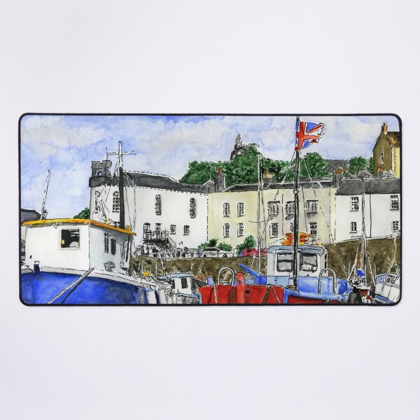 Item preview, Yr Harbwr yn Ninbych-y-Pysgod, Sir Benfro, De Cymru - The Harbour in Tenby, Pembrokeshire, South Wales designed and sold by LymphomaLass.