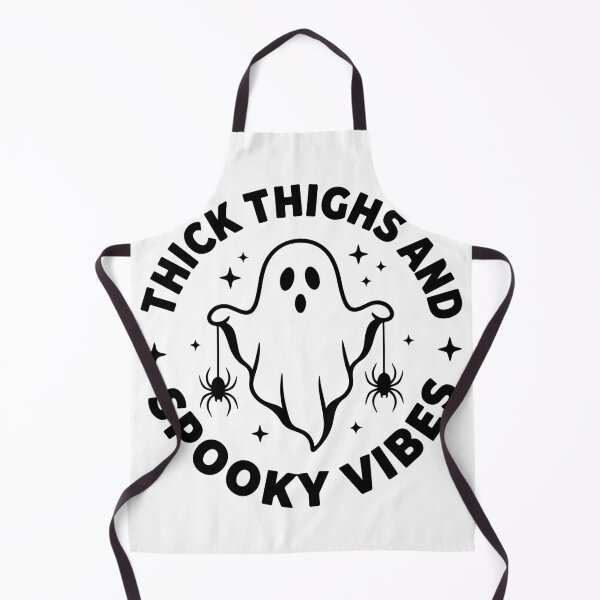 Item preview, Thick Thighs and Spooky Vibes Funny Halloween Cute Ghost designed and sold by raedattia.