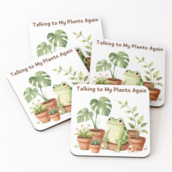 Item preview, Cottagecore Plant Parent Frog Sticker designed and sold by Cozy Chaos Studio Co.