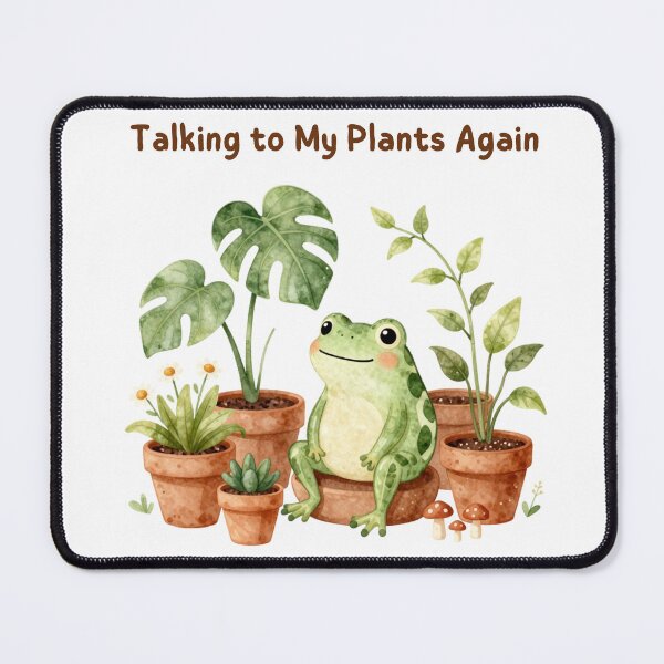 Item preview, Cottagecore Plant Parent Frog Sticker designed and sold by Cozy Chaos Studio Co.