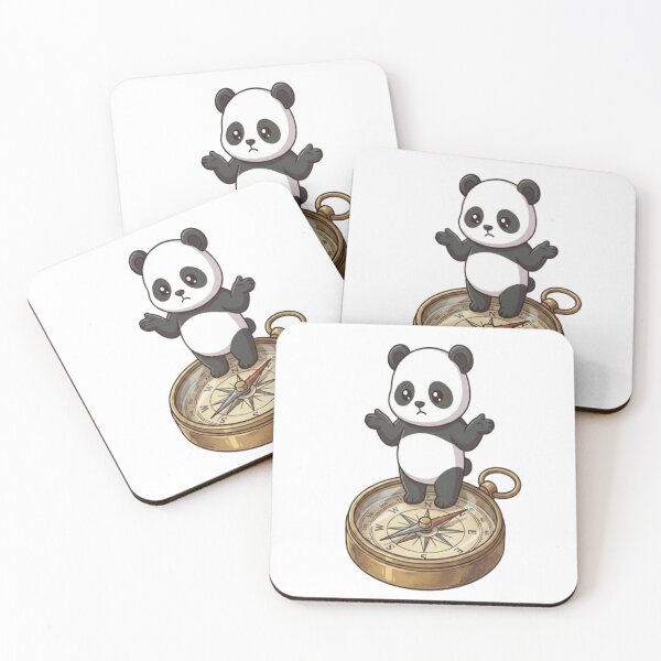 Item preview, Cute Lost Panda Standing Compass designed and sold by Ella_Sketch.