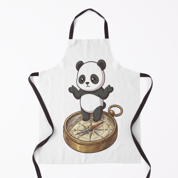 Item preview, Cute Lost Panda Standing Compass designed and sold by Ella_Sketch.