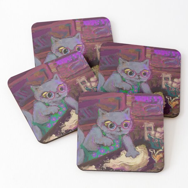 Item preview, A cat is making biscuits, but she'll have to eat them all by herself because her personality prevents her from having friends. designed and sold by guilhernunes.